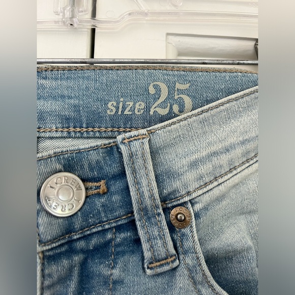 J.Crew Vintage Cropped Jeans women’s size 25 light denim mid-rise straight leg - Picture 5 of 9